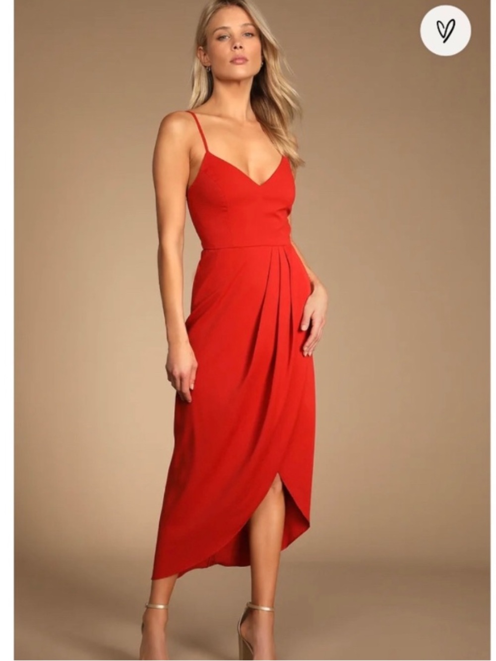 NWT Lulus red reinette midi dress large
